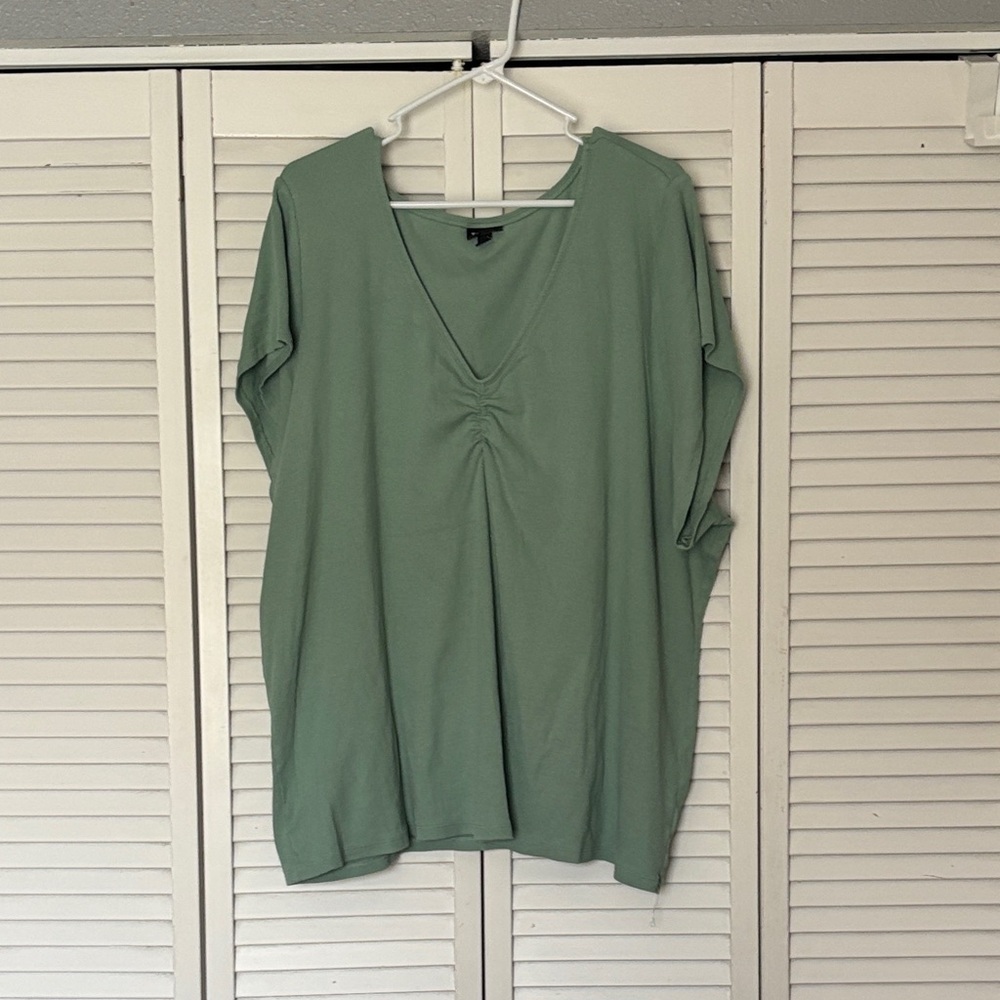 Torrid Sage Green Ribbed T-Shirt